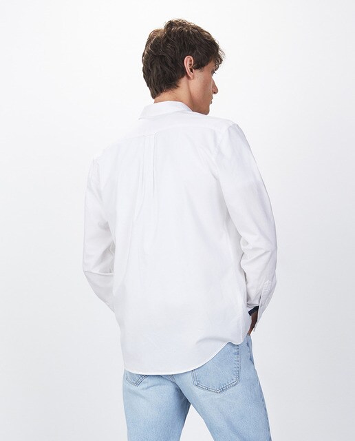 Camisa Oxford de hombre regular lisa blanca · Sfera · El Corte Inglés