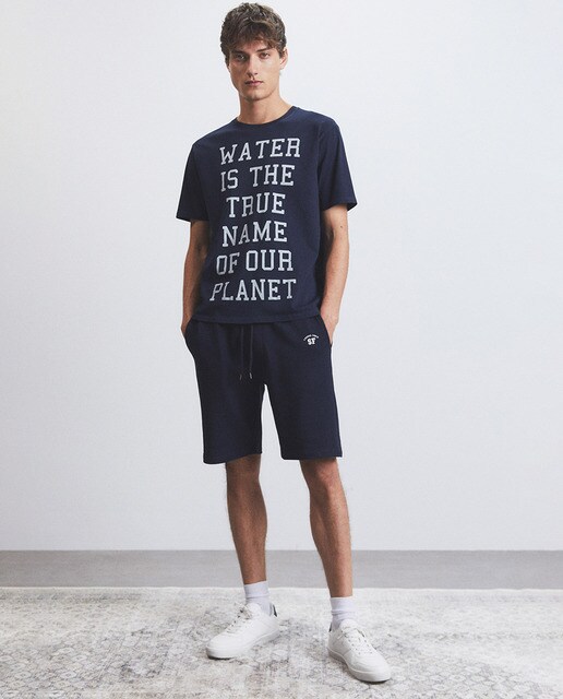 Camiseta de hombre azul marino de manga corta · Sfera · El Corte Inglés