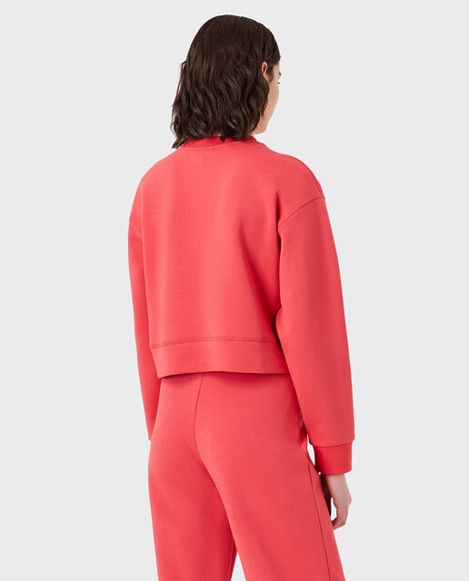 Sudadera de mujer corta con logo en relieve · Emporio Armani · El Corte  Inglés