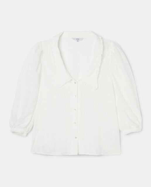 Blusa de mujer con manga francesa en blanco · Fórmula Joven · El Corte  Inglés
