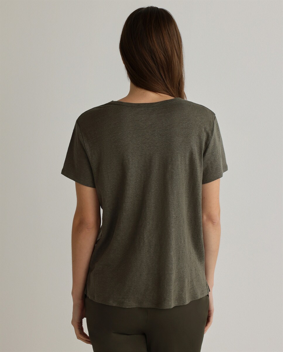 Camiseta de mujer 100 % lino · Woman El Corte Inglés · El Corte Inglés