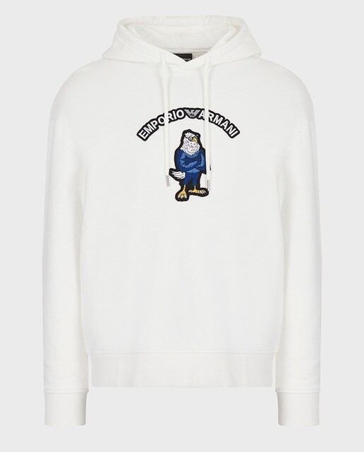 Sudadera de hombre blanca con capucha · Emporio Armani · El Corte Inglés