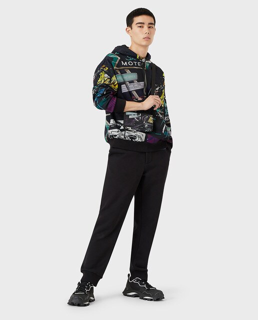 Sudadera de hombre negra RACING · Emporio Armani · El Corte Inglés