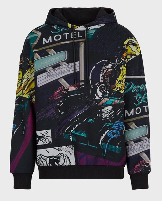 Sudadera de hombre negra RACING · Emporio Armani · El Corte Inglés