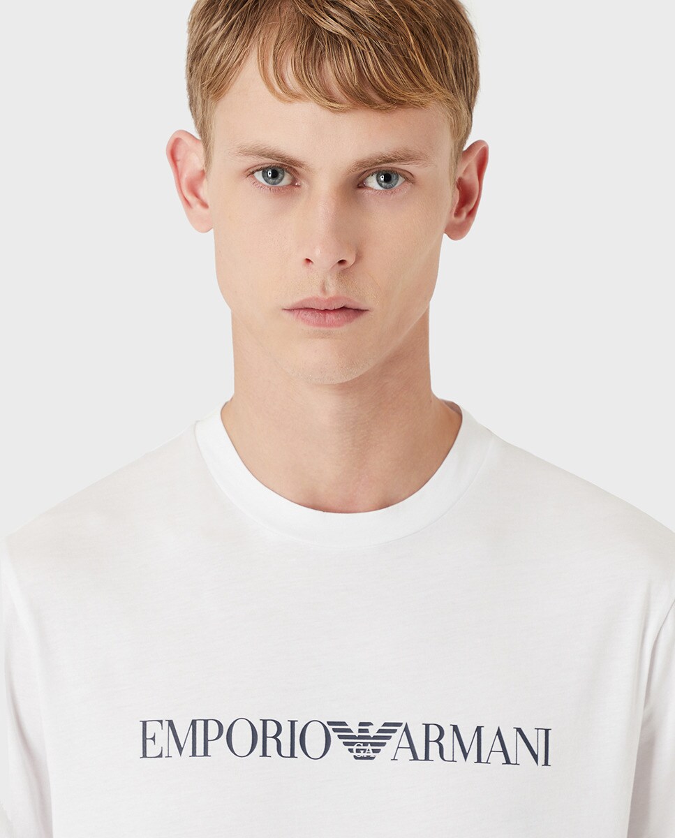 Camiseta de hombre de manga corta algodón blanca · Emporio Armani · El Corte  Inglés