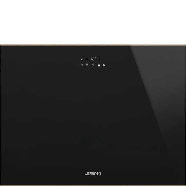 Imagem 0 de Garrafeira Encastrável Smeg Dolce Stil Novo CVI621RWNR3 Dobradiças à Direita com Capacidade para 21 Garrafas Standard - Preto e Perfis Cobre