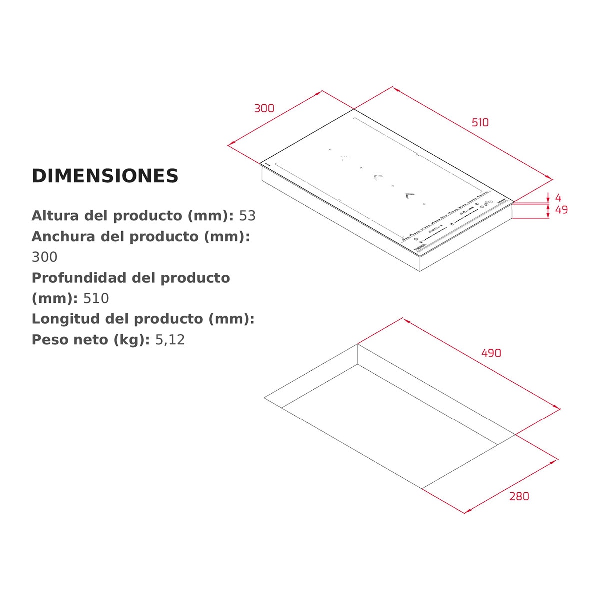Placa modular inducción Teka 2 zonas de cocción - IZS34700 MST BK Negro-2