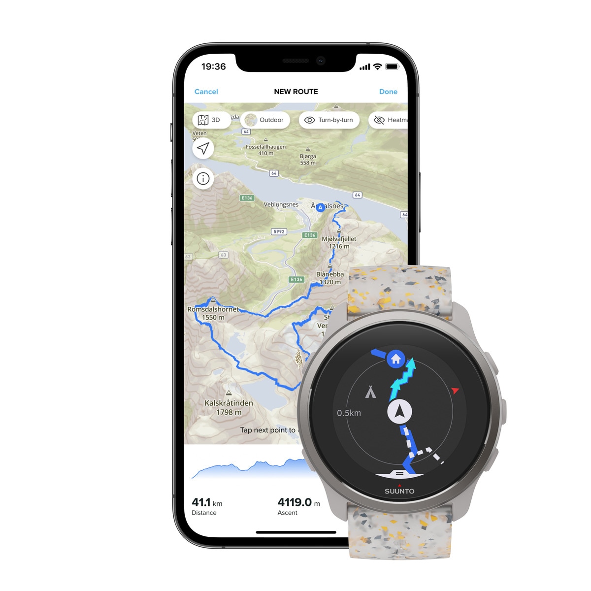 Relógio smartwatch Suunto 5 Peak Branco / Multicolor-9