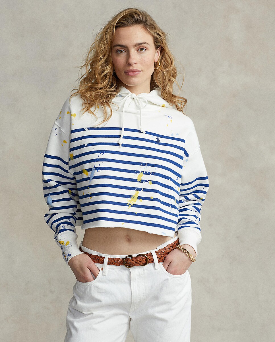 Sudadera de mujer oversize con capucha y rayas · Polo Ralph Lauren · El  Corte Inglés