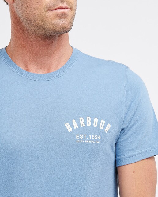 Camiseta de hombre de manga corta de algodón azul · Barbour · El Corte  Inglés