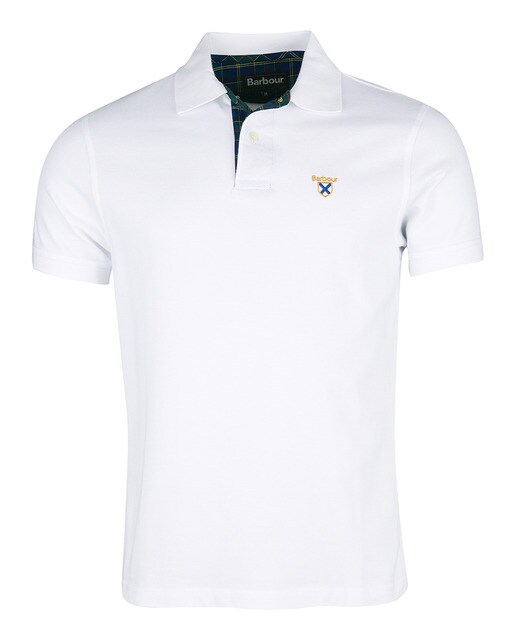 Polo de hombre de manga corta de algodón blanco · Barbour · El Corte Inglés