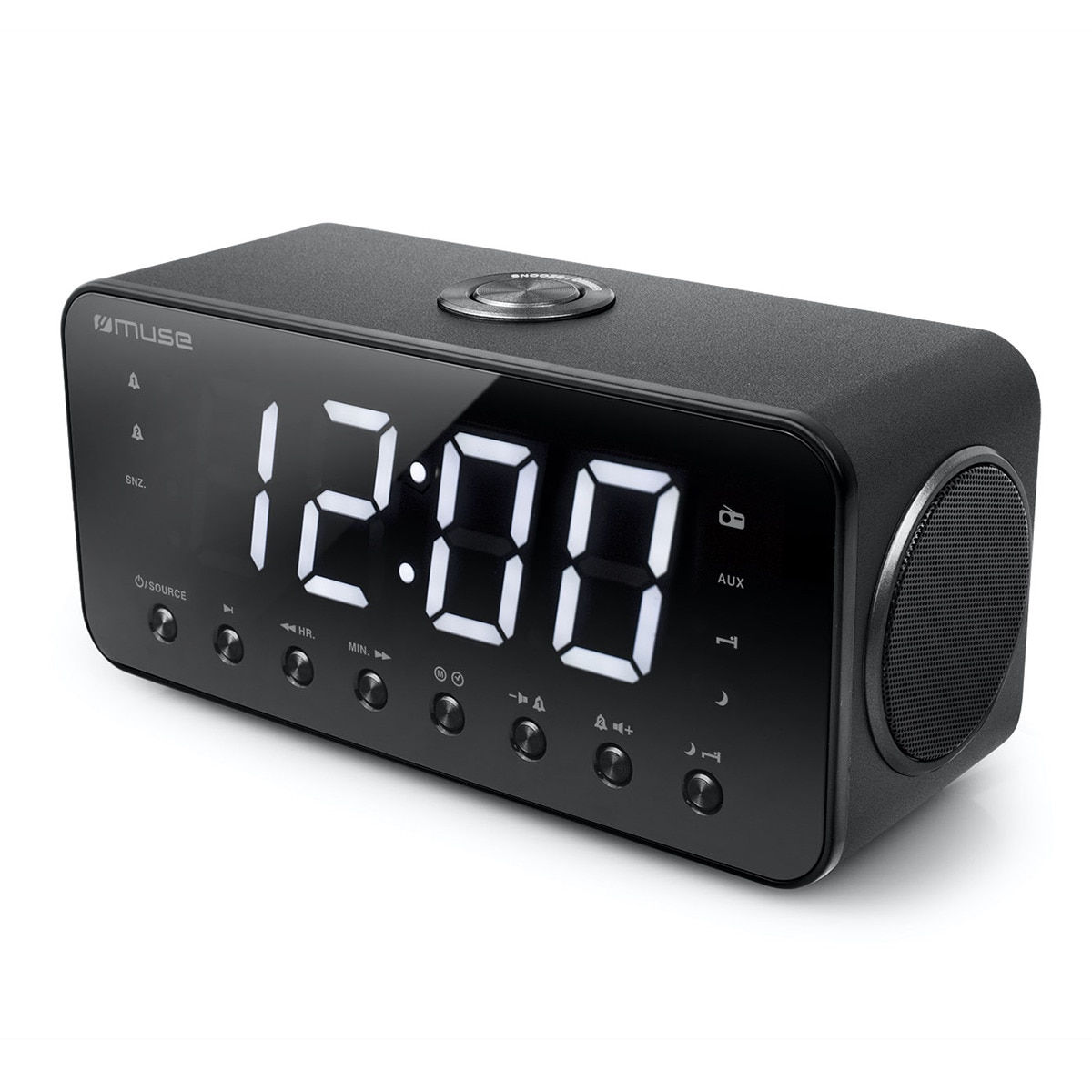 Radio reloj Muse M-192 CR Negro con pantalla gigante Negro-1
