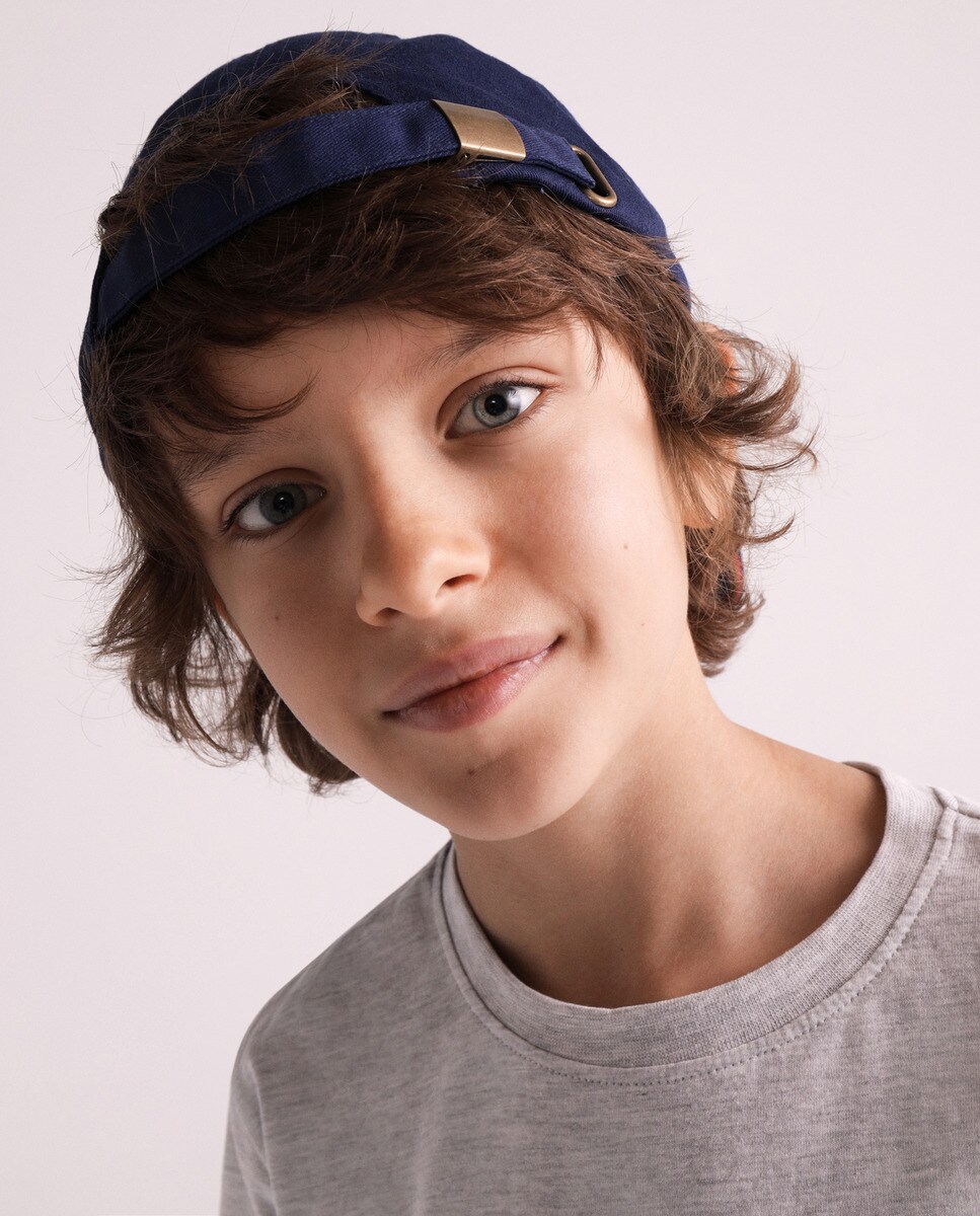 T-shirt cinzenta com estampado Gris-2