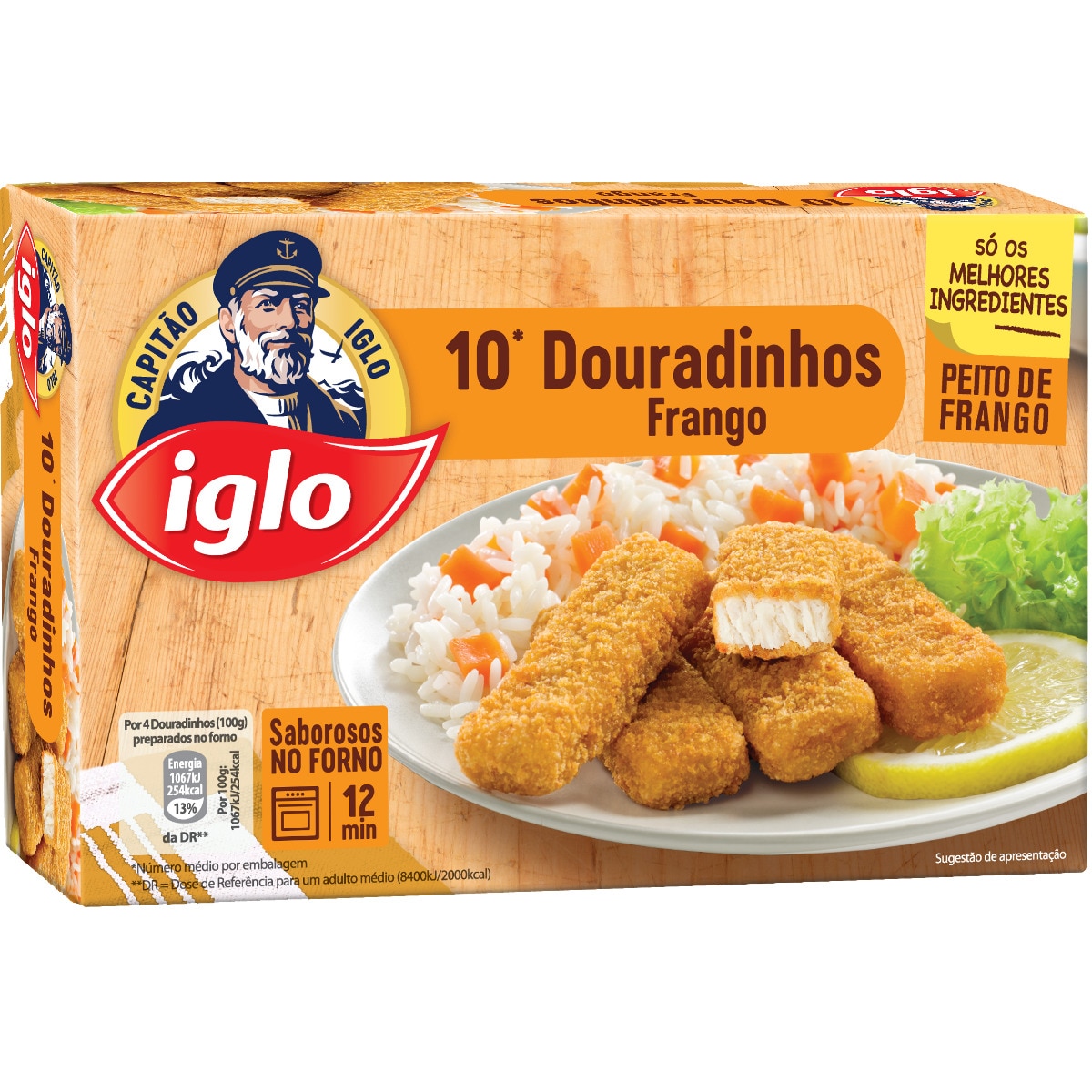 Douradinhos de Frango 10 Unidades embalagem 250 g