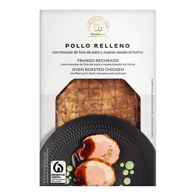 Imagen 0 de Pollo asado relleno con mousse de foie de pato y nueces Club del Gourmet