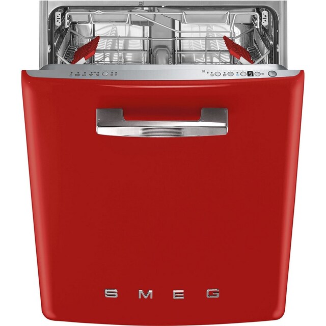 Imagem 0 de Máquina de Lavar Loiça Sob Bancada Smeg Anni 50 STFABRD3 Sistema de Lavagem Planetário, de 13 Talheres e de 60 cm - Vermelho Polido