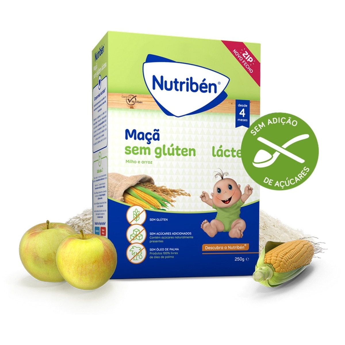 Imagem 0 de Papa Maçã Láctea 250g Nutribén