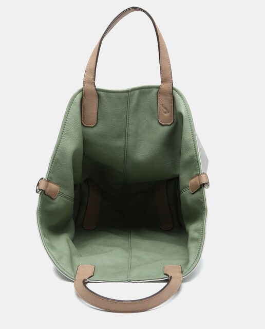 Bolso shopper reversible grande en verde · Abbacino · El Corte Inglés