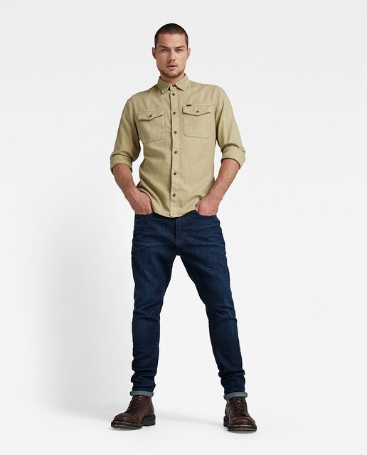 Camisa de hombre de corte ajustado, bolsillos con solapa y cierre de botón  · G-Star Raw · El Corte Inglés