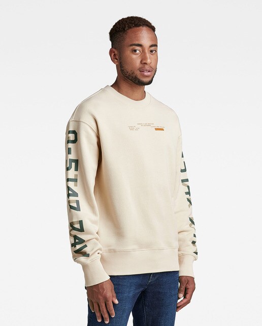 Sudadera Sleeve Graphics de hombre de corte holgado con cuello y puños  acanalados · G-Star Raw · El Corte Inglés