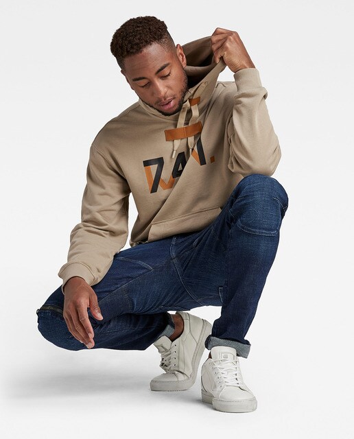Sudadera de hombre con capucha RAW.7411 con corte holgado y cordones  ajustables · G-Star Raw · El Corte Inglés