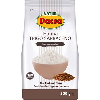 harina de trigo sarraceno integral sin gluten bolsa 500 g - Natur Dacsa