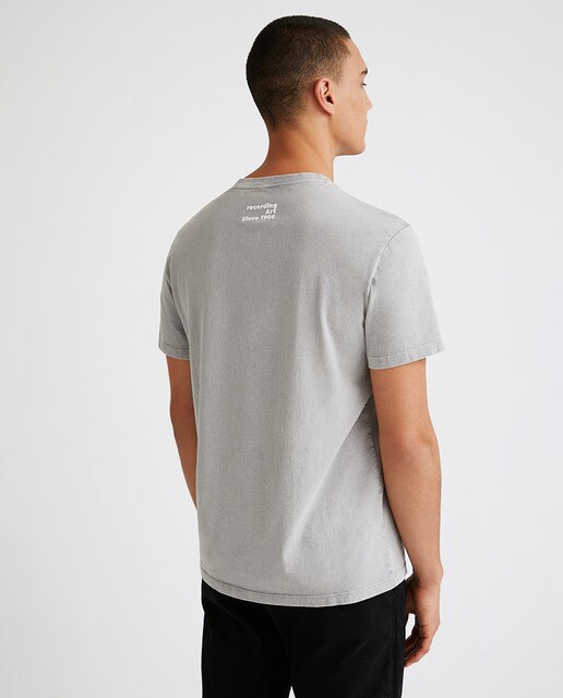 Camiseta de hombre gris estampado grande · Desigual · El Corte Inglés