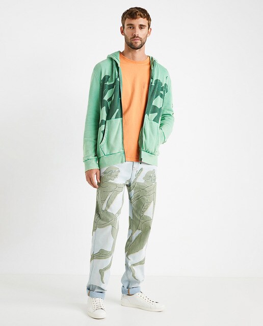 Sudadera de hombre verde estampado fantasía · Desigual · El Corte Inglés