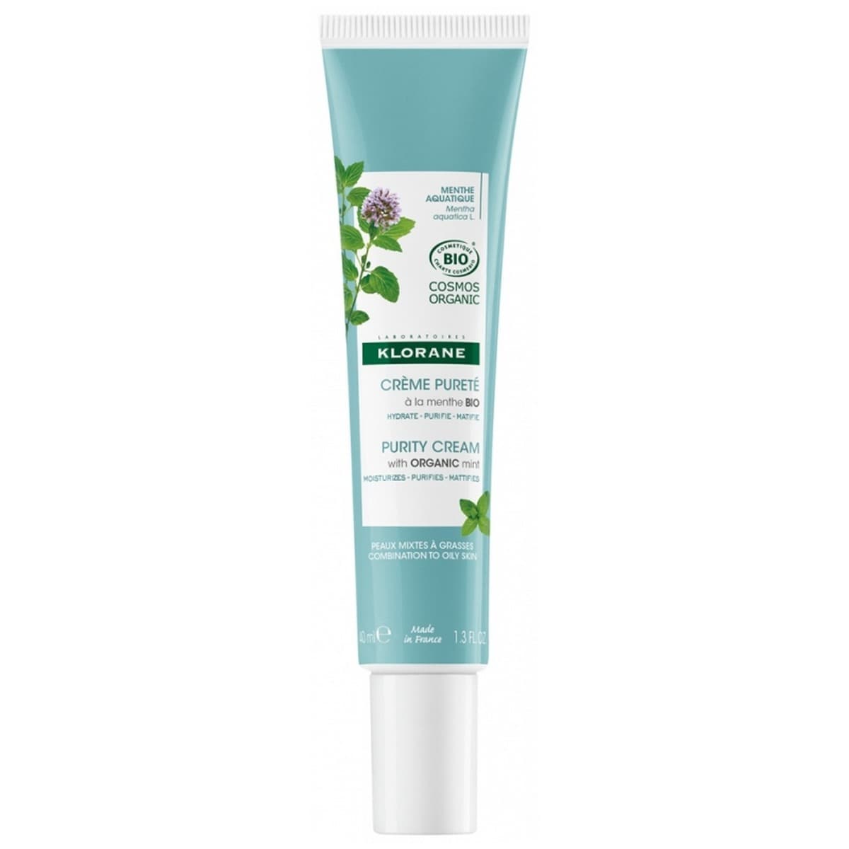 Creme Facial Purificante com Menta BIO - 40 ml 1