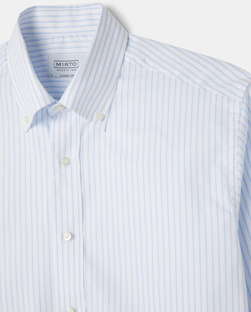 Camisa de hombre classic de rayas azul · Mirto · El Corte Inglés