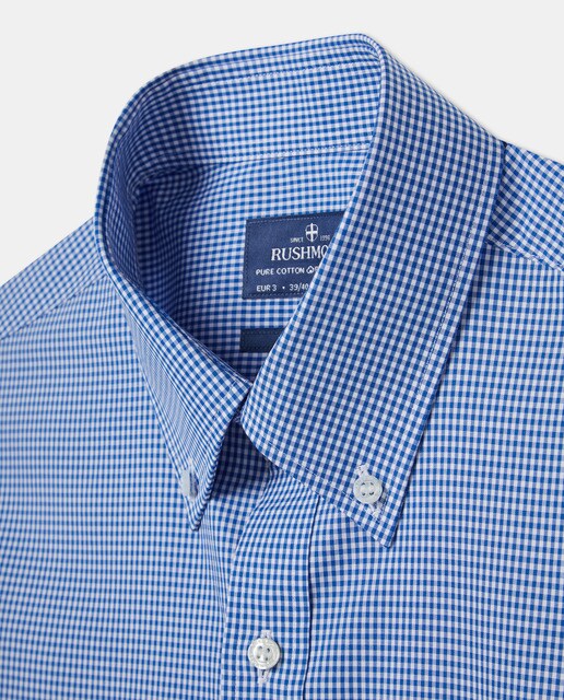 Camisa de hombre classic de cuadros azul · Rushmore · El Corte Inglés