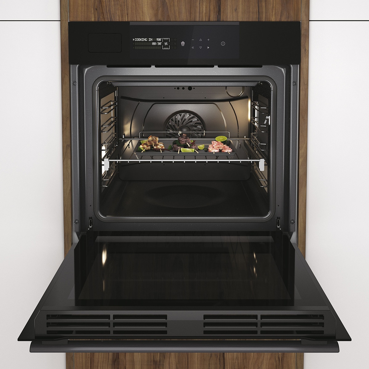 Horno multifunción Haier WIFI con función vapor i-Message Steam Series 4- HWO60SM5S5BH Negro-8