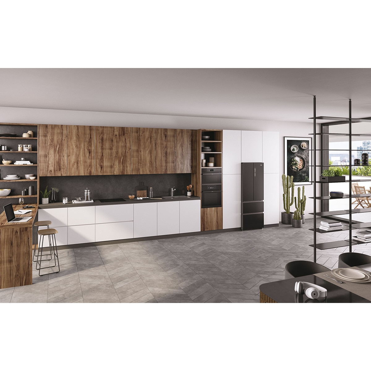 Horno multifunción Haier WIFI y limpieza por Aquálisis I-Touch Series 4- HWO60SM5T5BH Negro-15