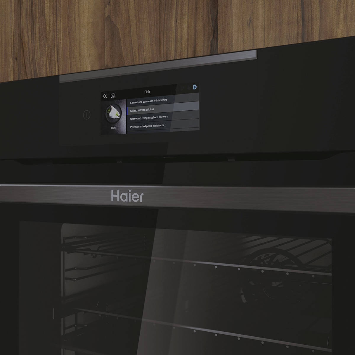 Horno multifunción Haier pirolítico, Wifi I-Touch Series 4- HWO60SM5T9BH Negro-9