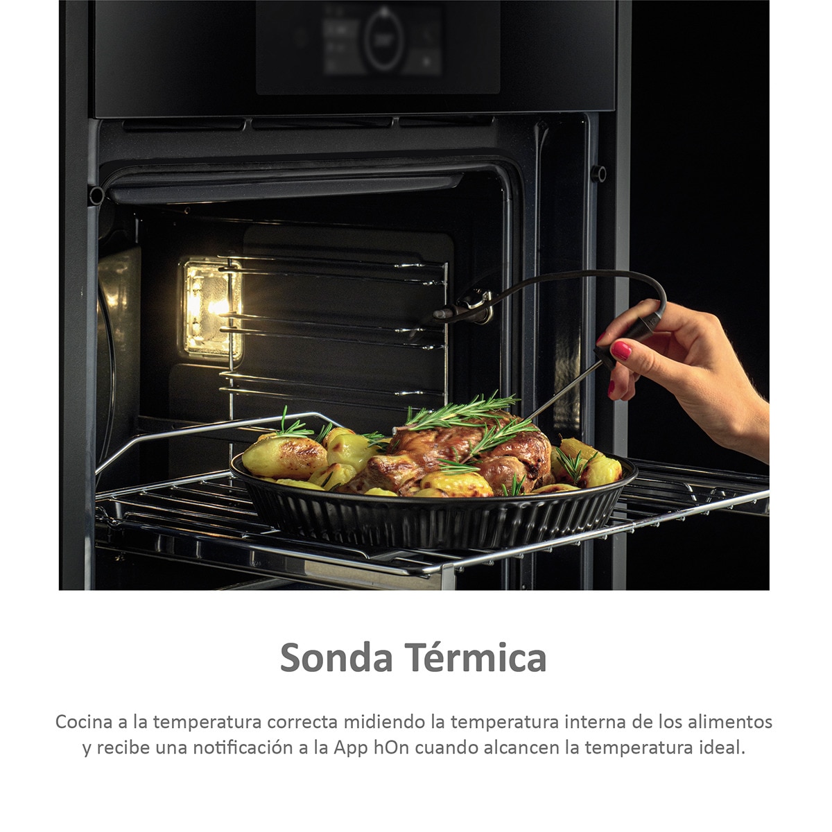Horno multifunción Haier pirolítico, Wifi I-Touch Series 4- HWO60SM5T9BH Negro-6