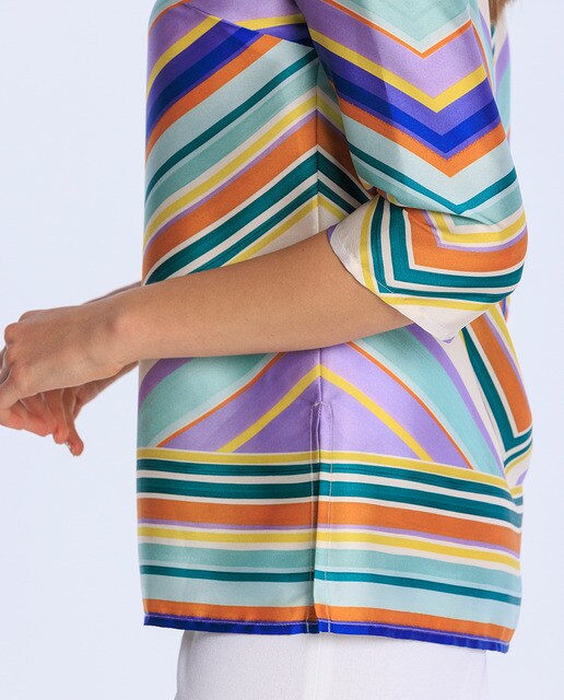 Blusa de mujer estampada rayas manga francesa · Naulover · El Corte Inglés