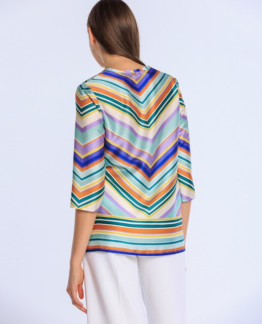 Blusa de mujer estampada rayas manga francesa · Naulover · El Corte Inglés