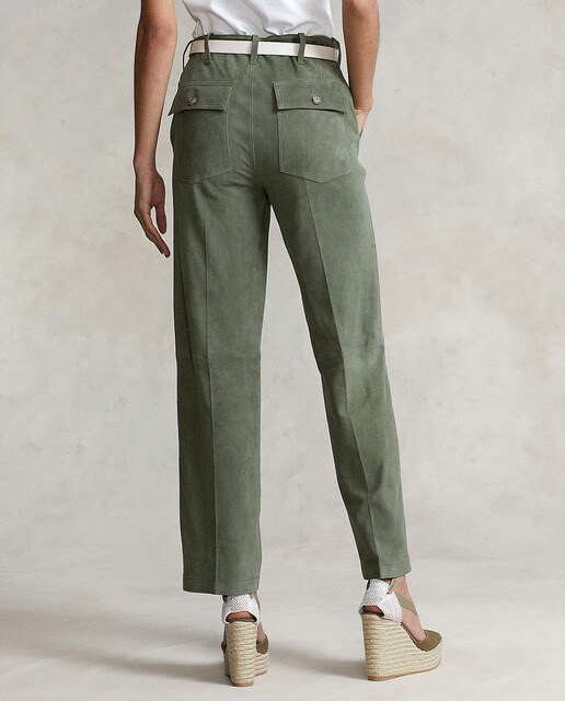 Pantalón de mujer en piel de corte masculino · Polo Ralph Lauren · El Corte  Inglés