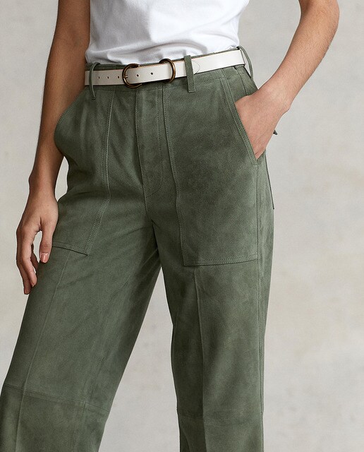 Pantalón de mujer en piel de corte masculino · Polo Ralph Lauren · El Corte  Inglés