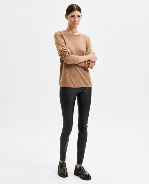 Jersey básico de mujer cuello redondo · Selected Femme · El Corte Inglés