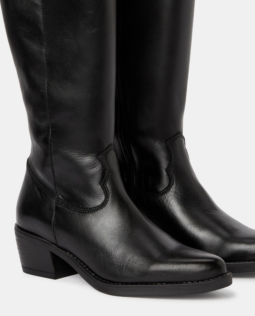 Botas de mujer tipo cowboy en piel con cremallera · LT · El Corte Inglés