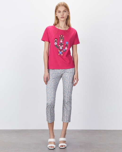 Camiseta cactus bordado · Sfera · El Corte Inglés