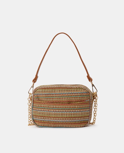 Bolso de mujer cámara rafia rayas multicolor · Fórmula Joven · El Corte  Inglés