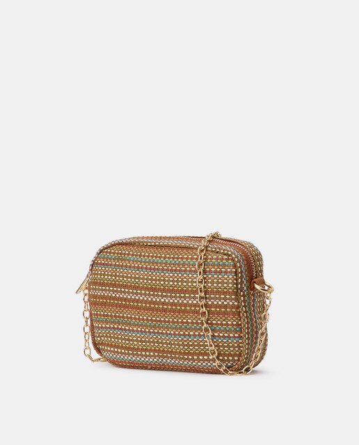 Bolso de mujer cámara rafia rayas multicolor · Fórmula Joven · El Corte  Inglés