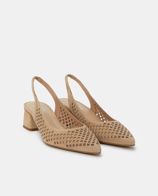 Zapatos de salón de mujer destalonados en ante con calados · LT · El Corte  Inglés