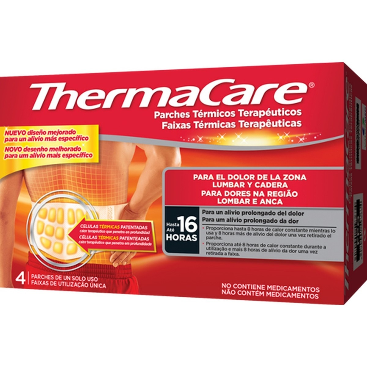 Imagem 0 de Faixas Térmicas Terapêuticas Região Lombar e Anca 4Uni. ThermaCare