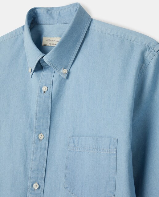 Camisa vaquera azul de hombre classic lisa · Emidio Tucci · El Corte Inglés