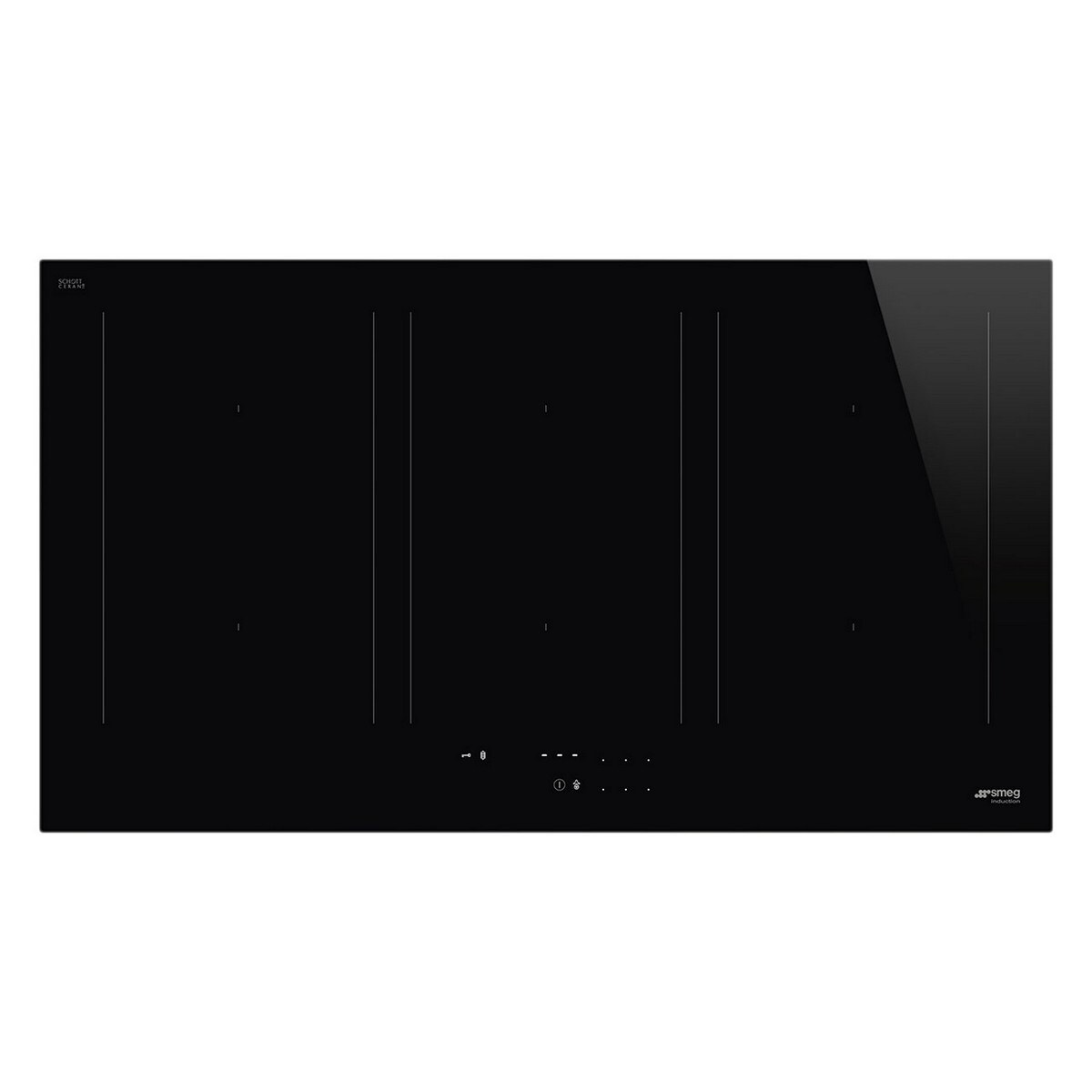 Placa de Indução Smeg Universal SIM3964D MultiZone com 6 Zonas e de 90 cm - Vidro Preto em Ceramic Eclipse Preto-2