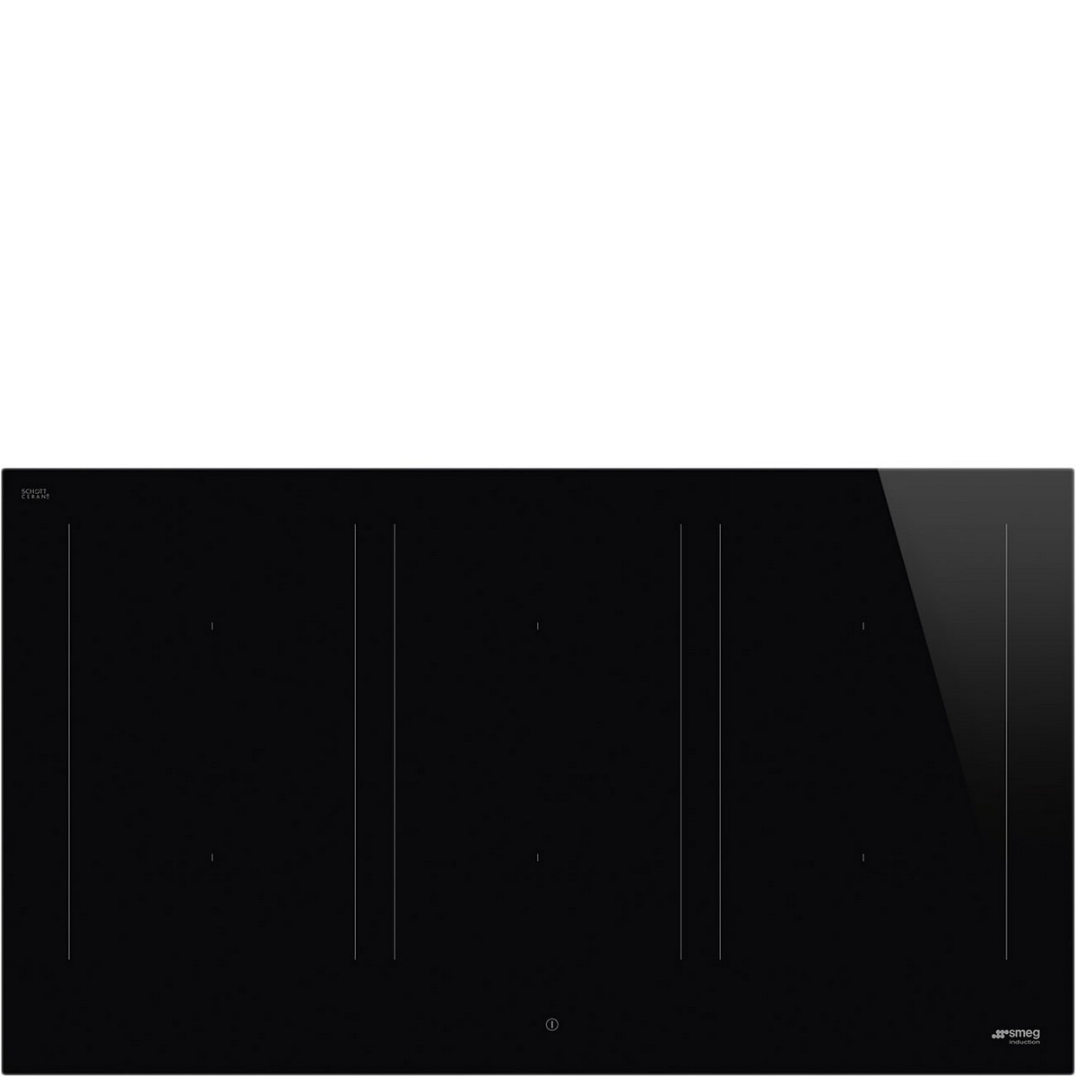 Placa de Indução Smeg Universal SIM3964D MultiZone com 6 Zonas e de 90 cm - Vidro Preto em Ceramic Eclipse Preto-1