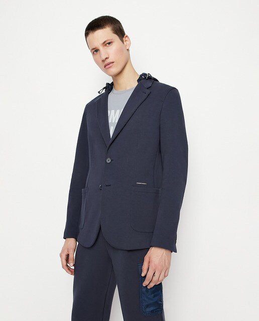 Americana de hombre regular azul con capucha · Armani Exchange · El Corte  Inglés